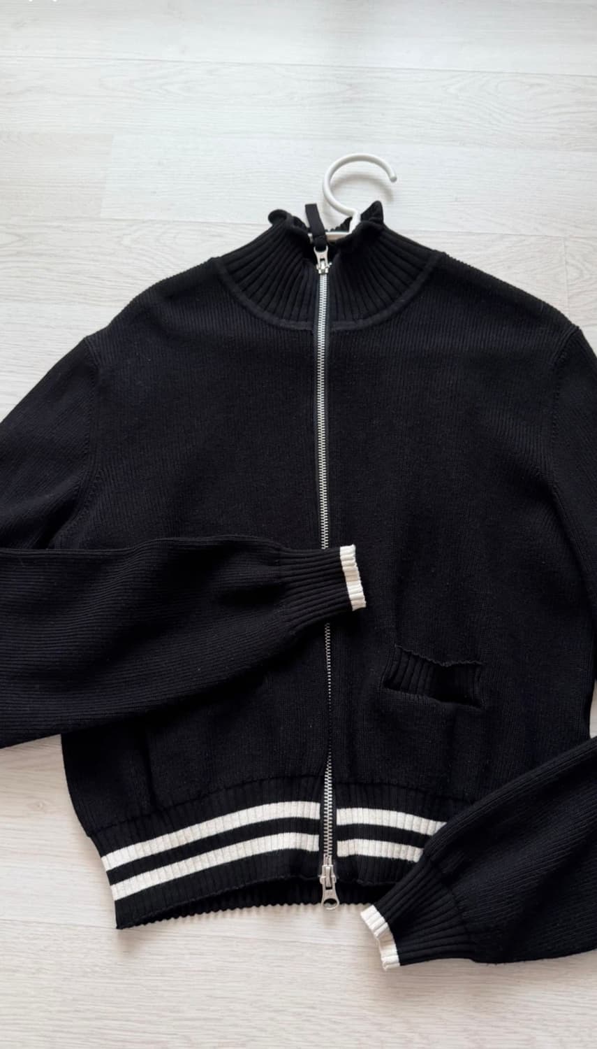 마뗑킴 블랙 니트 집업 가디건 상품이미지2