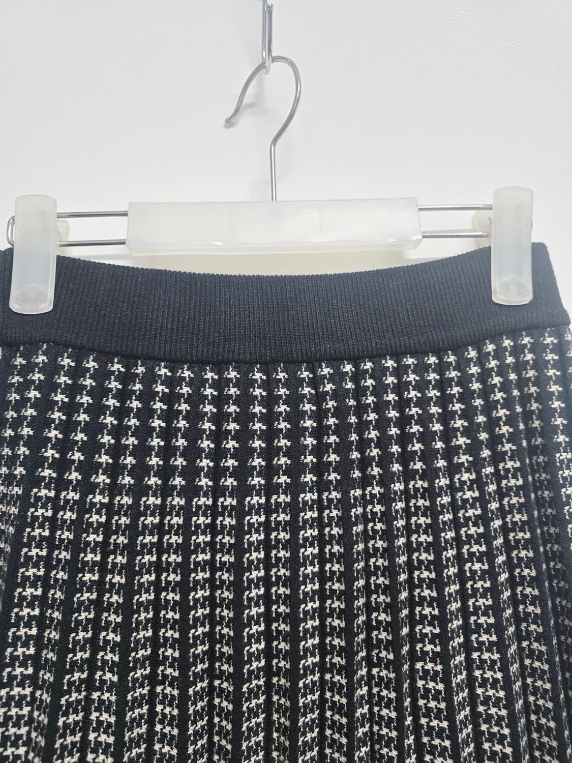 JJ지고트 하운드투스 체크 니트플리츠 스커트 상품이미지2