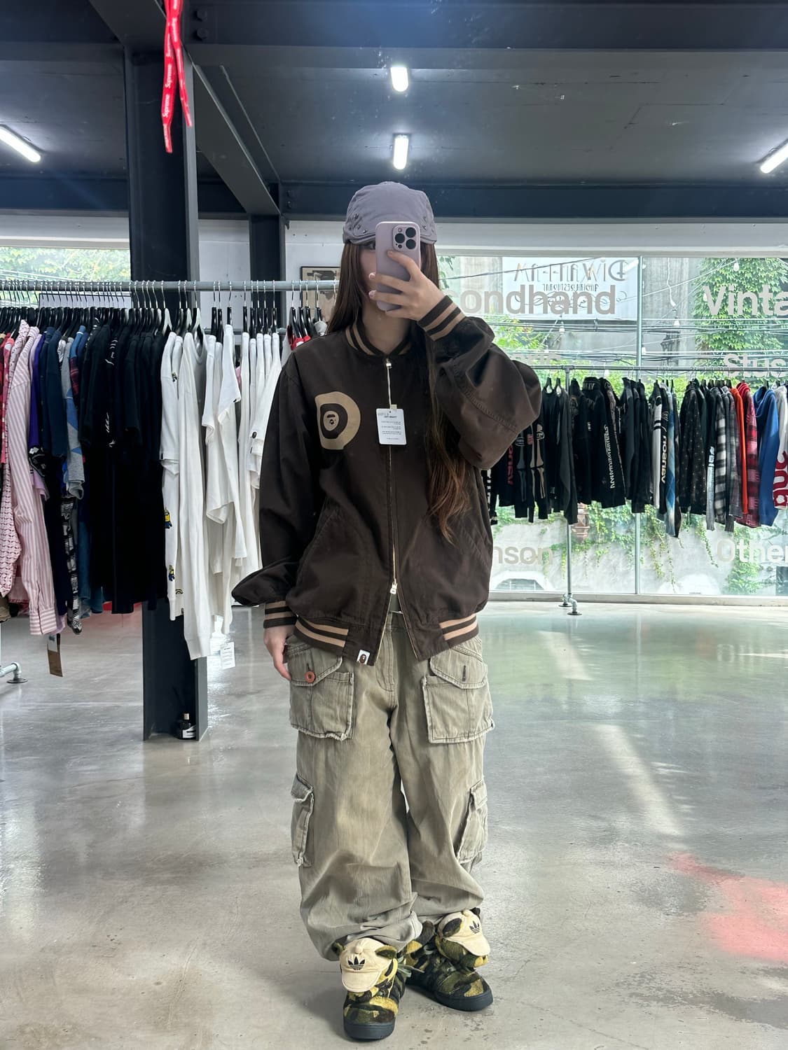 베이프 투웨이 바시티 봄버 자켓 상품이미지2