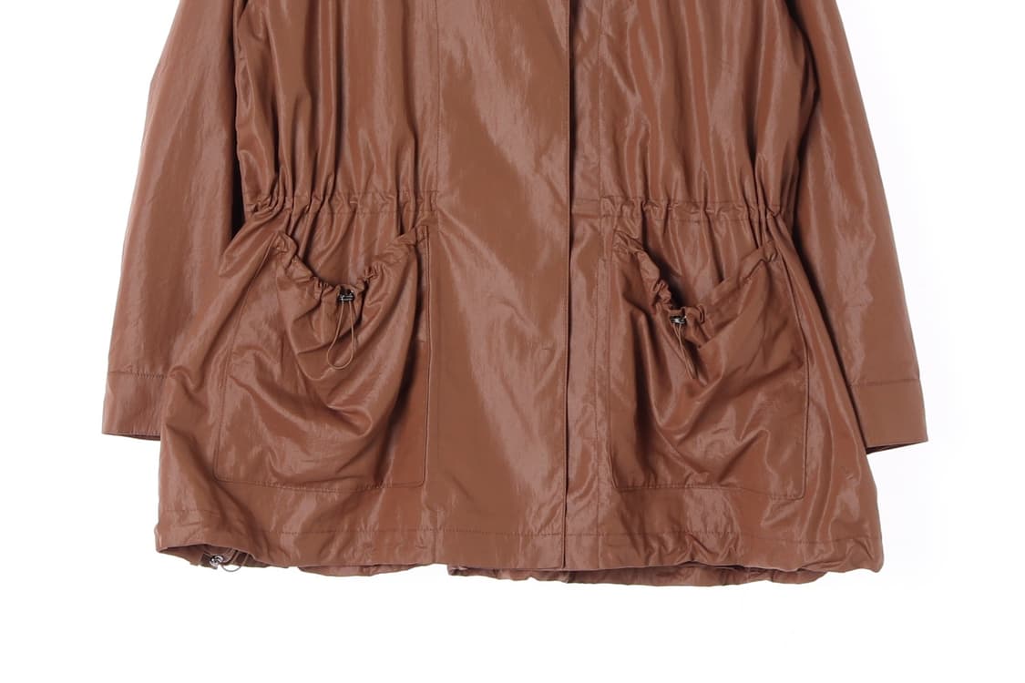 [S]타임 브라운 탈부착 퀼팅 패디드 에코 레더 가죽 점퍼
 상품이미지3