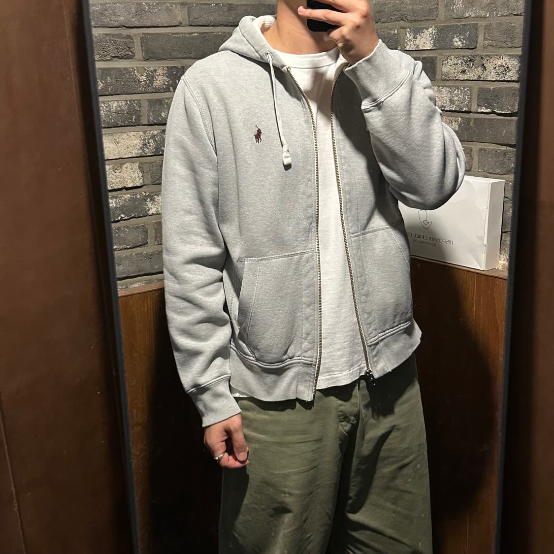 M) 폴로 랄프로렌 두산 써멀 후드집업 그레이 상품이미지9