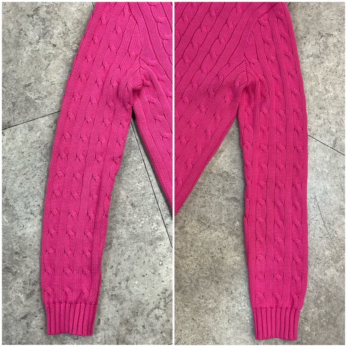 폴로 랄프로렌 꽈배기 브이넥 니트 핑크 L #csz2294 상품이미지10