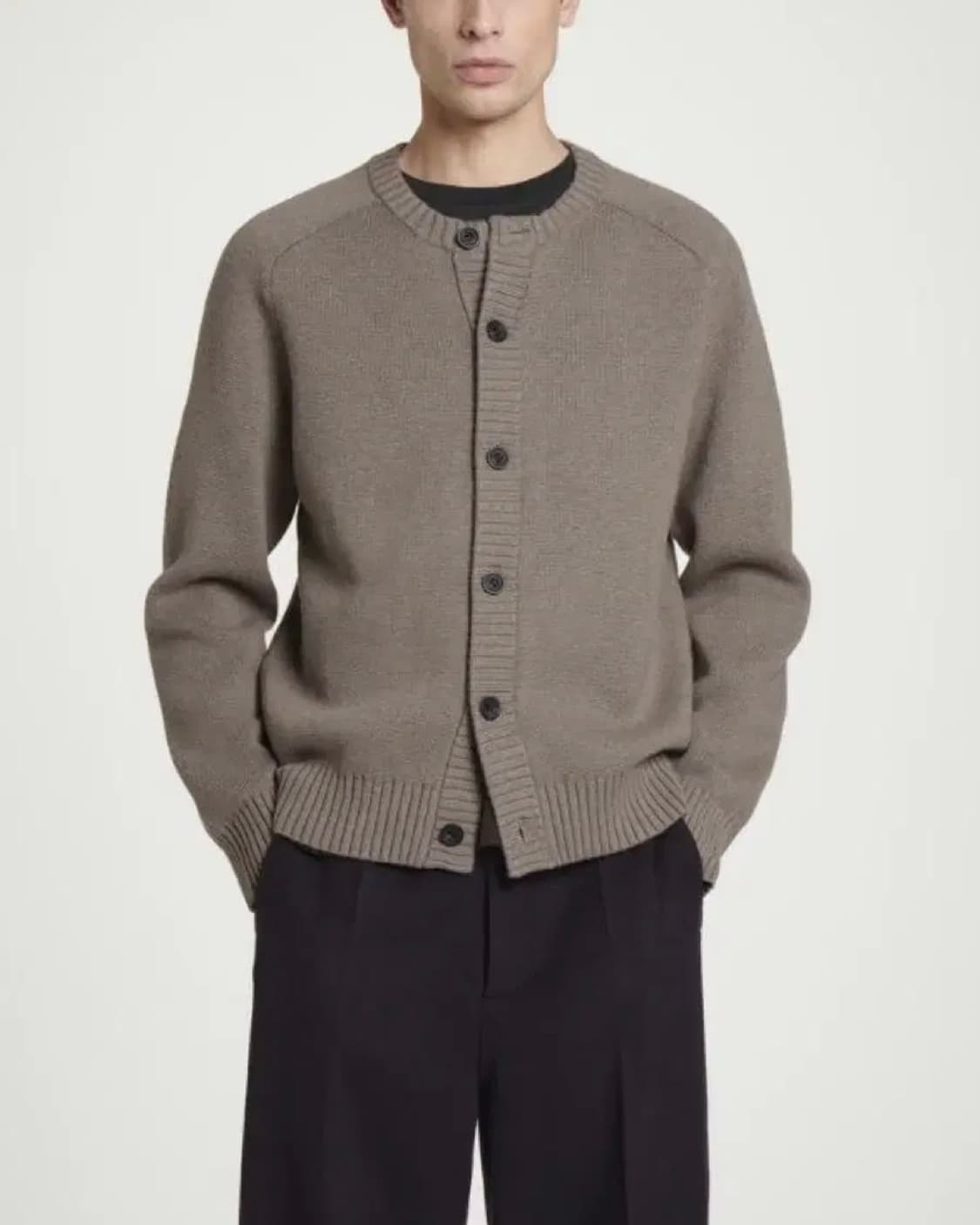 cos 울 블렌드 크루넥 가디건 상품이미지1