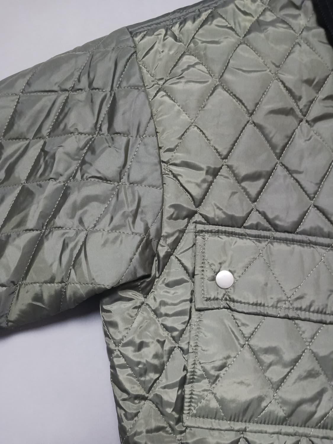 [L] 로우컷 벨티드 퀼팅 자켓 오버핏 바버 스타일 상품이미지4