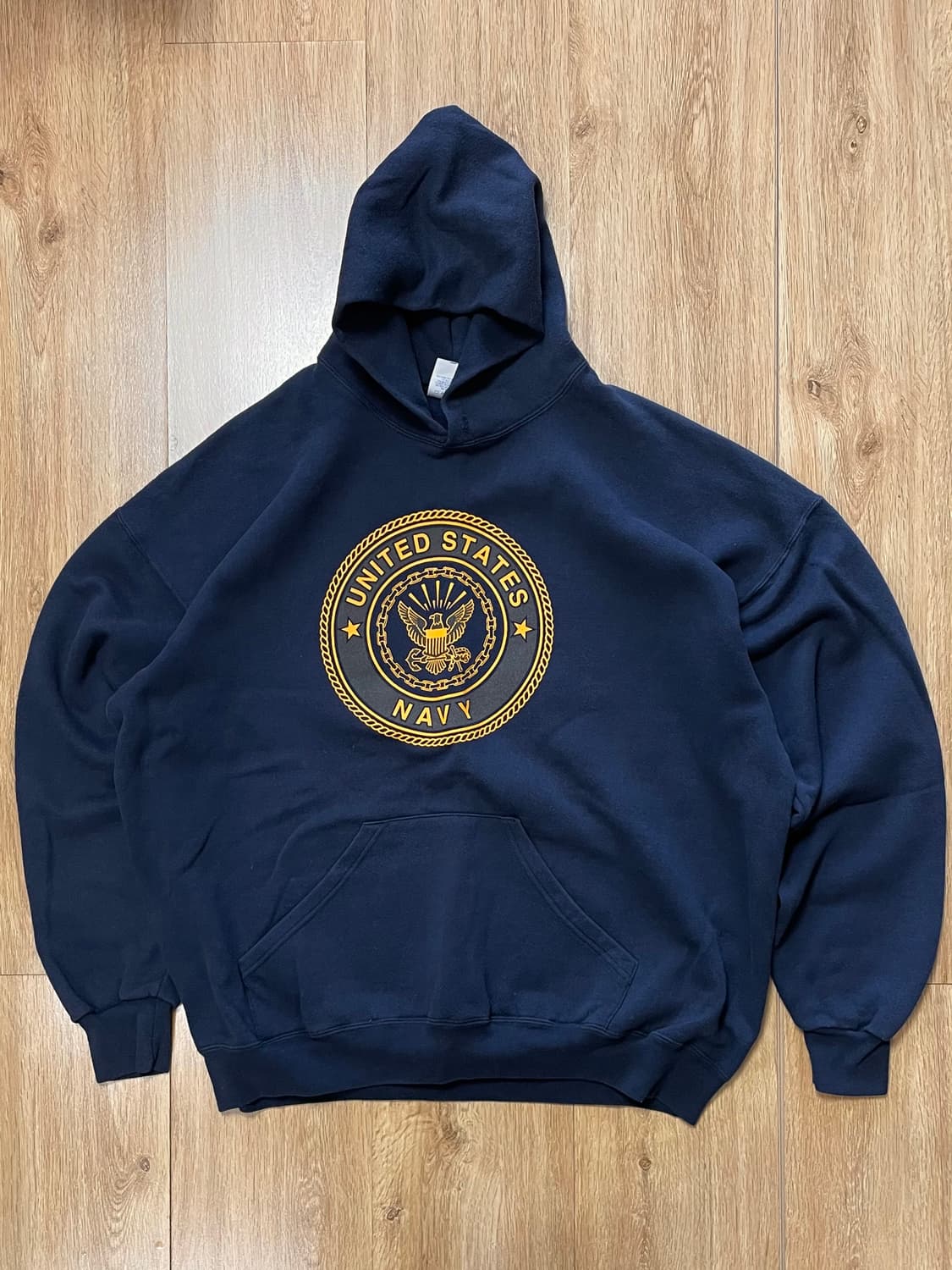 90s Made USA 미해군 US NAVY 빈티지 풀오버 후드 후드티 상품이미지1