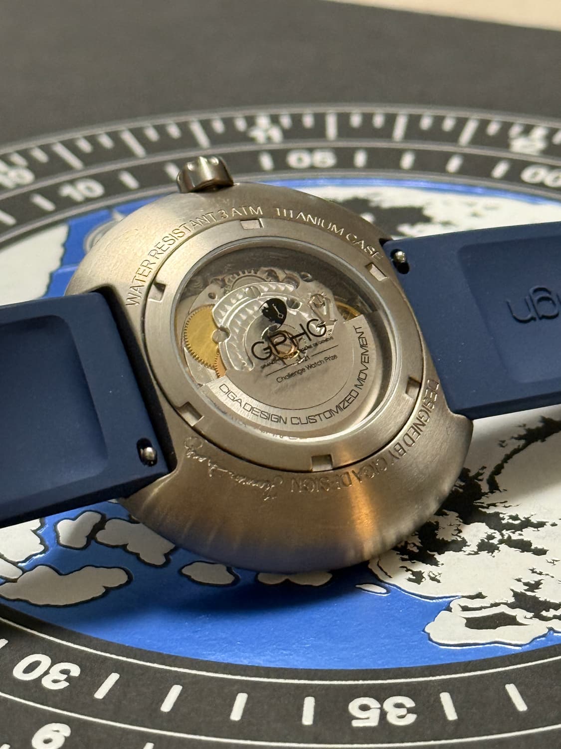 시가디자인 블루플래닛 티타늄 46mm 오토매틱 시계 상품이미지6