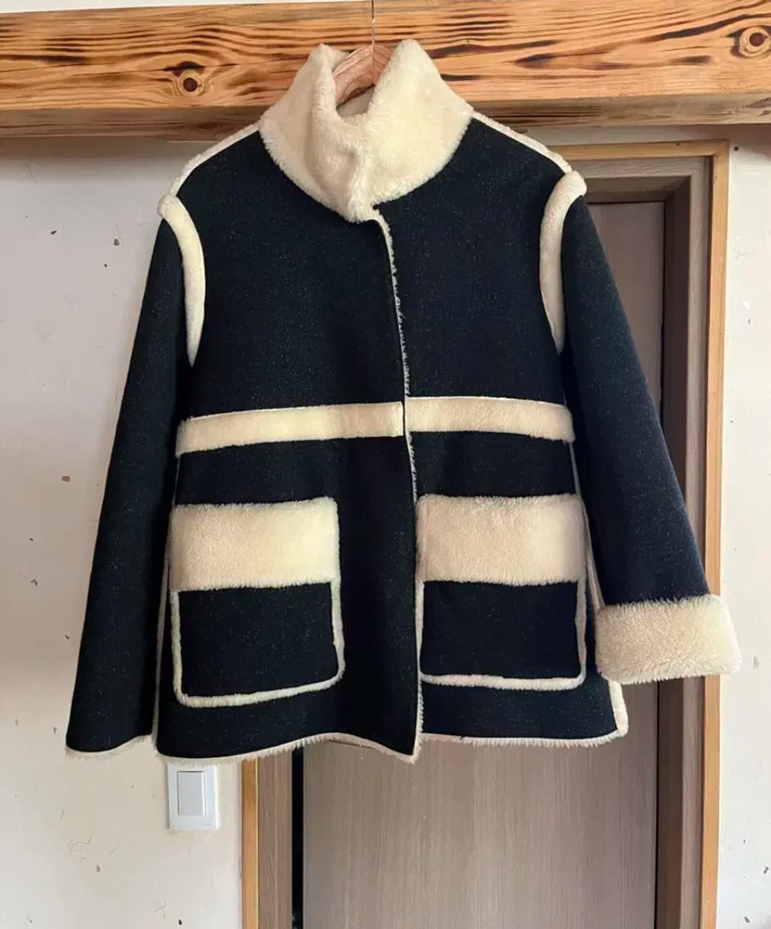 듀엘 리버시즐 양면 퍼 무스탕 상품이미지1