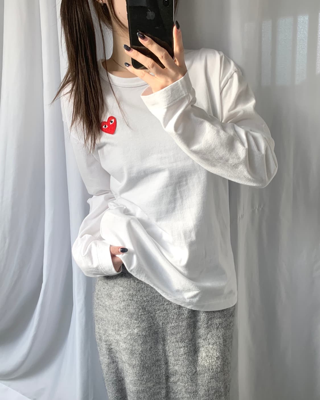 COMMEdesGARCONS 꼼데가르송 플레이 와펜 롱슬리브 상품이미지1