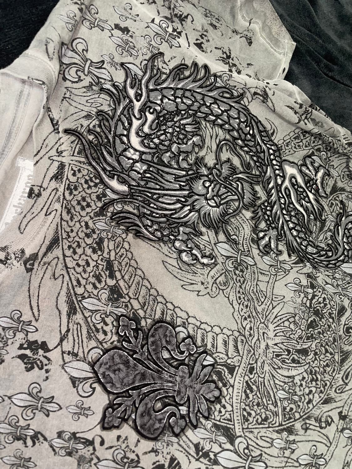 *rare* 오리엔탈 이레즈미패치프린팅반팔티셔츠 Vkei00s그런지빈티지 상품이미지7