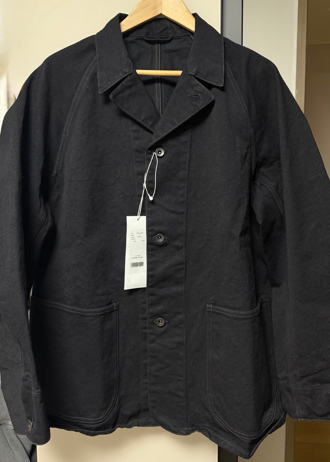 코모리 Comoli 26SS 블랙 데님 워크 재킷 D01-01002 상품이미지1