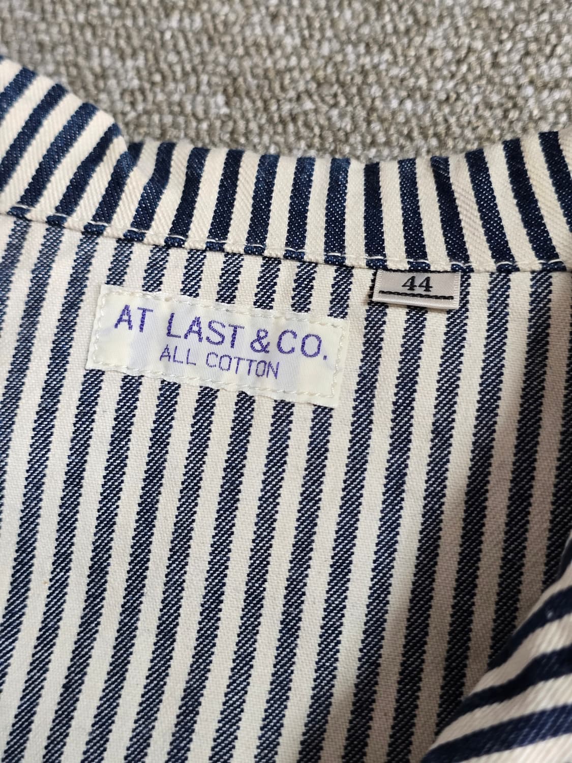 타임원클로딩  엣라코 히코리 세일러 커버올 자켓44 엣라스트 부처프로덕츠 상품이미지4