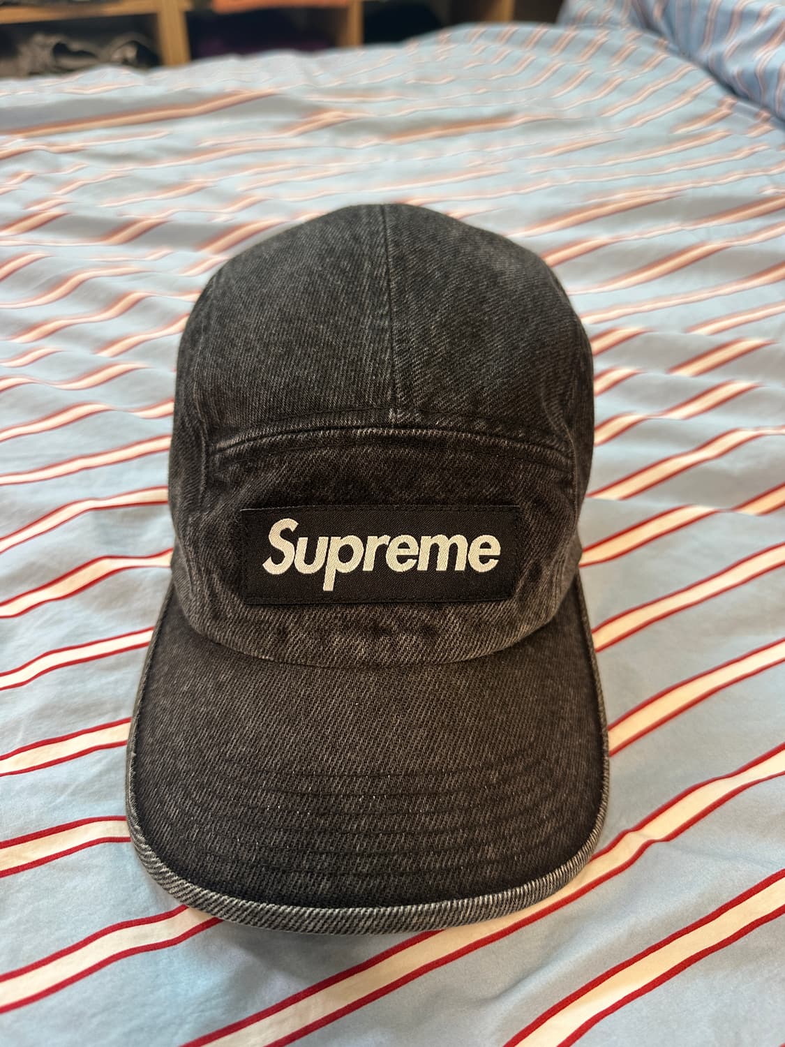 슈프림 데님 캠프캡 블랙 상품이미지2