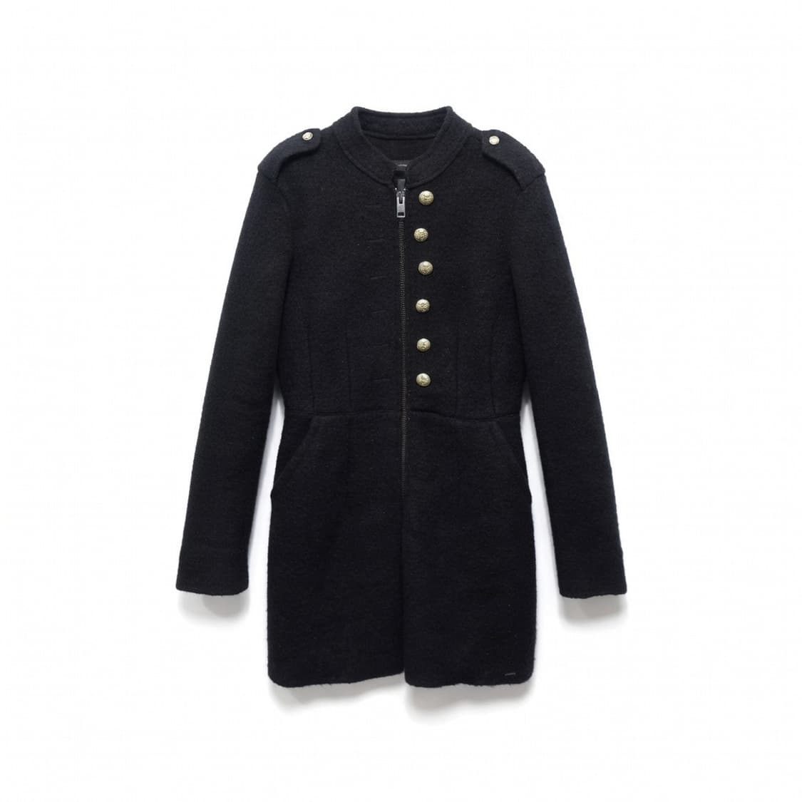 [M] DIESEL 디젤 블랙 테리 울 나폴레옹 자켓 코트 상품이미지1