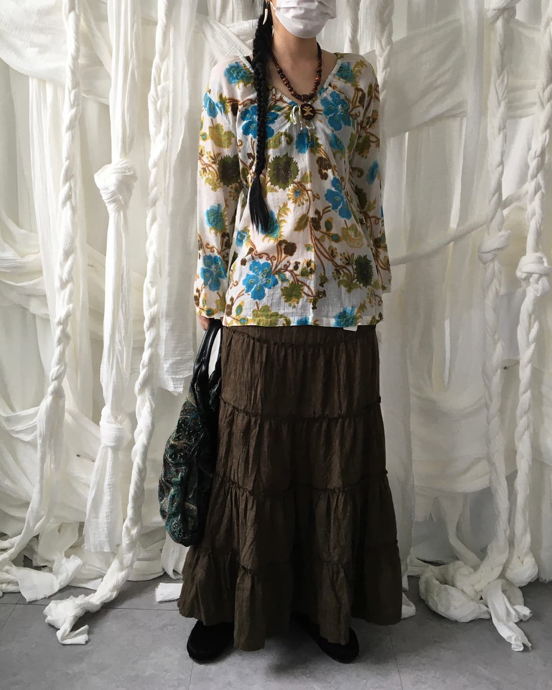 Pattern point blouse 상품이미지1