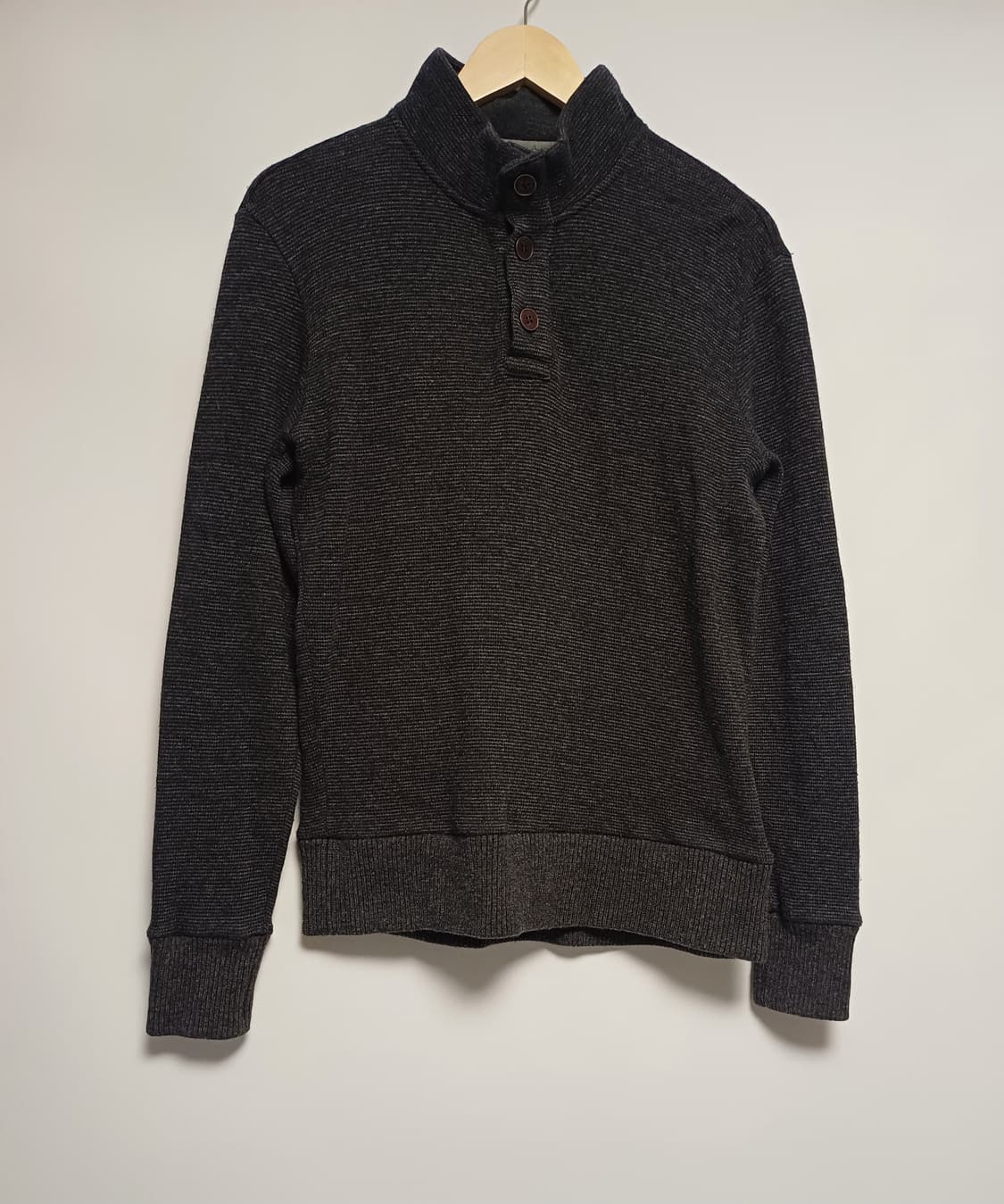 헨리코튼 남성 하프버튼 하이넥 니트 L(100) - 차콜 상품이미지1