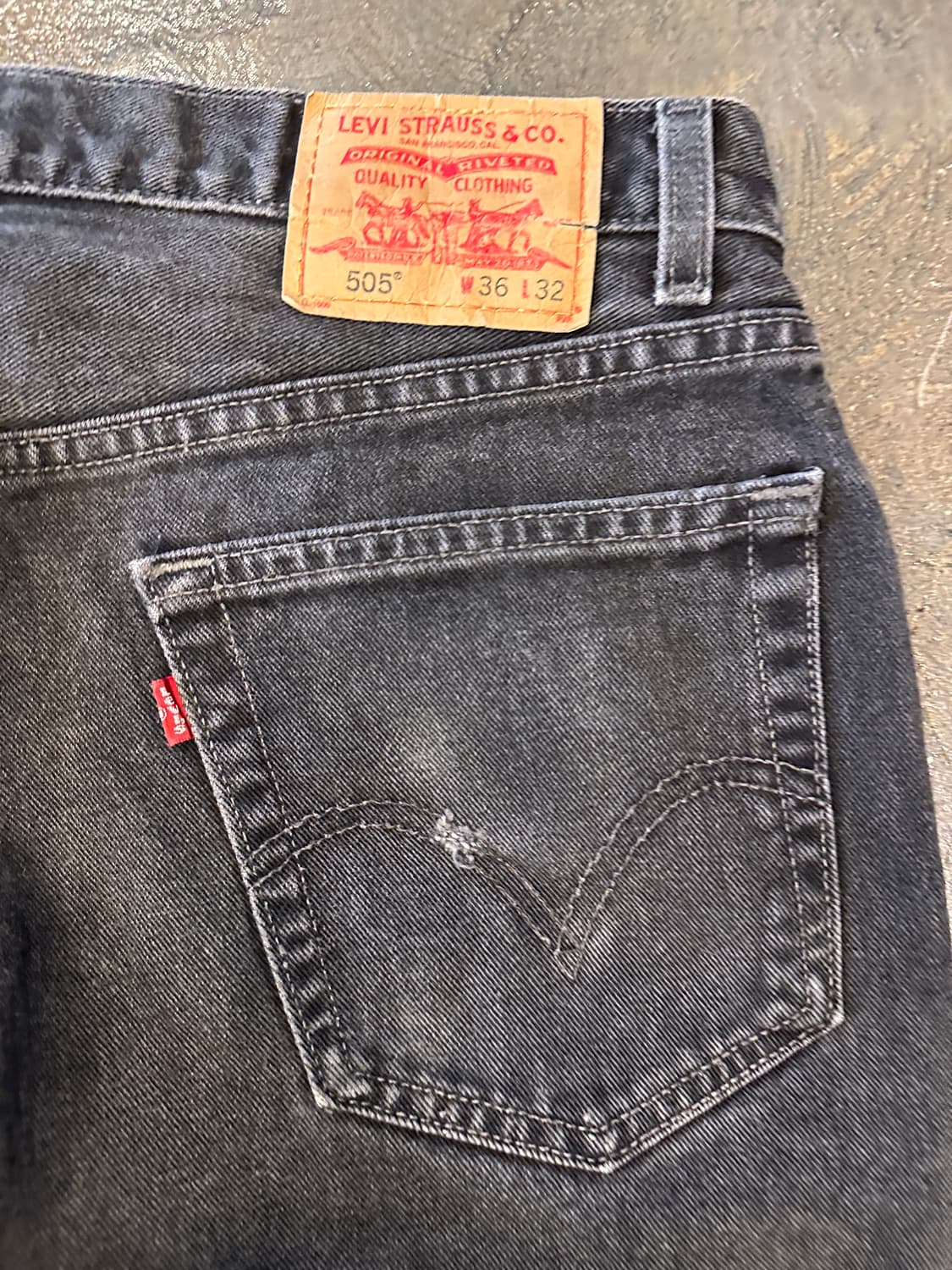 00s Levis 리바이스 505 블랙진 W36 L32 상품이미지5