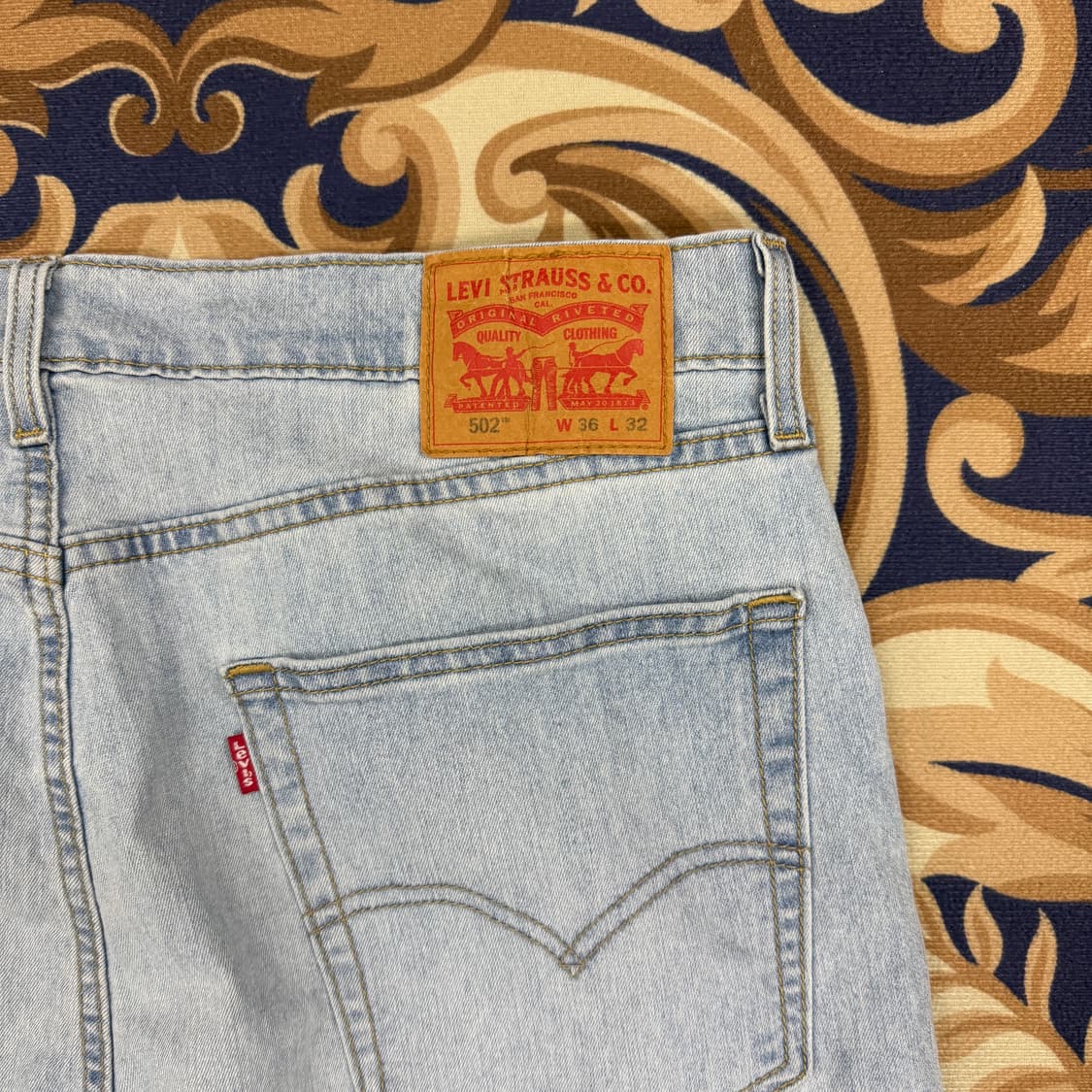 (36)리바이스 Levis 502 연청 데님팬츠 상품이미지2