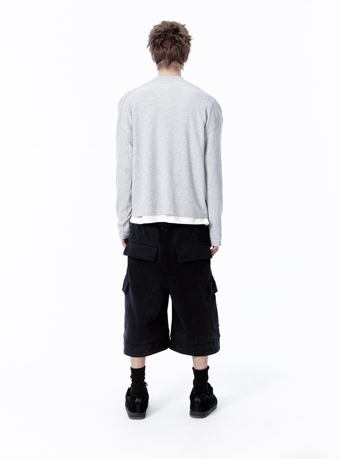 [M] ETCE TEAM WAFFLE TEE GRAY 상품이미지4