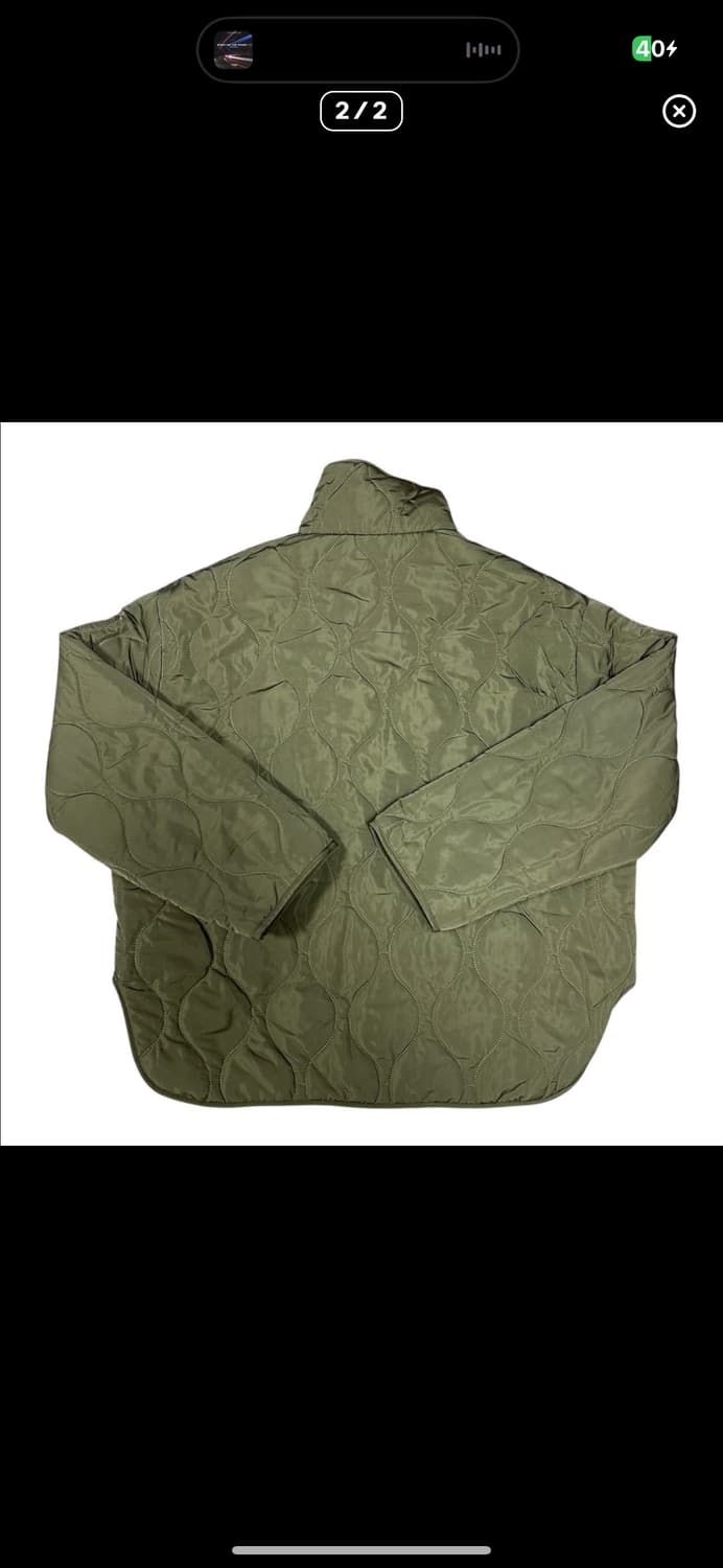  (바배) 카키 깔깔이 누빔 패딩 상품이미지2