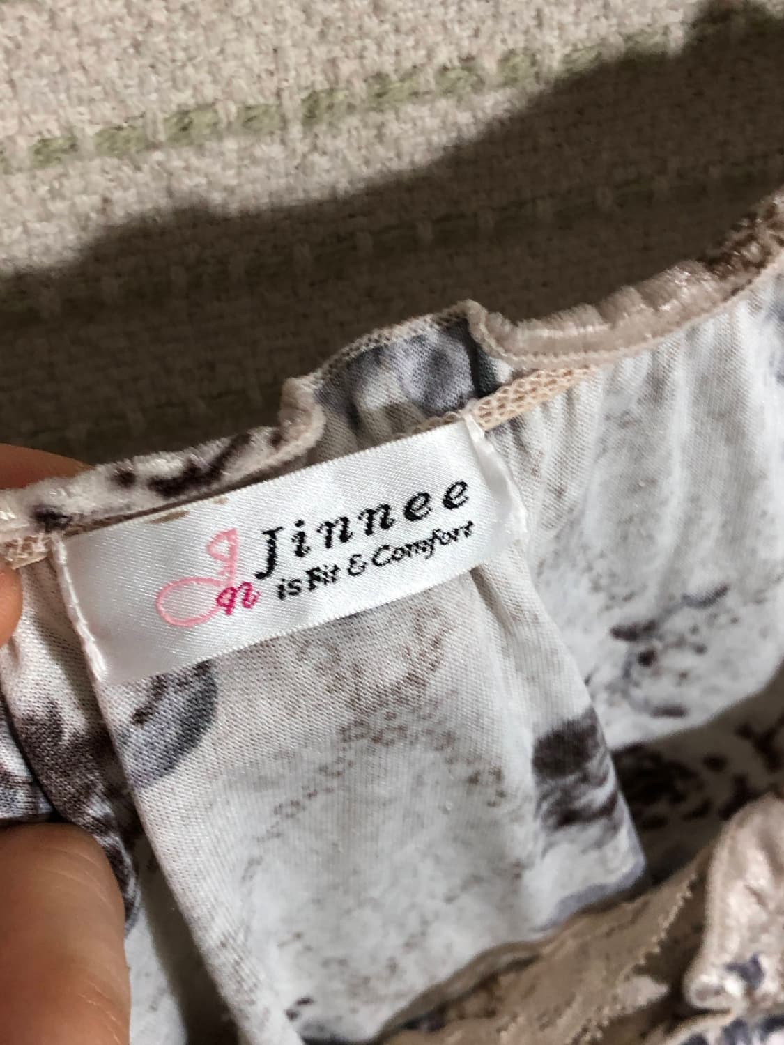 일본 빈티지 플라워 패턴 모리걸 반팔 레이어드 티셔츠 상품이미지2