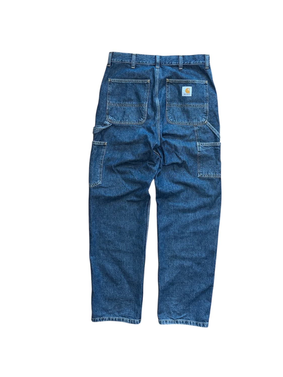 칼하트 wip 더블니 블루 스톤워시드 카펜터 데님 상품이미지5