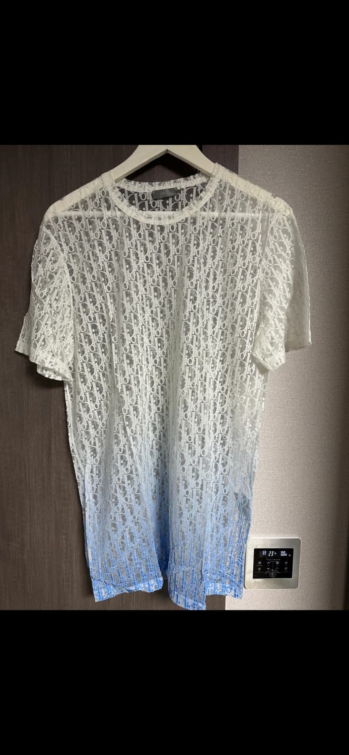 디올 오블리크 패턴 레이어드 반팔티 XXL 상품이미지1