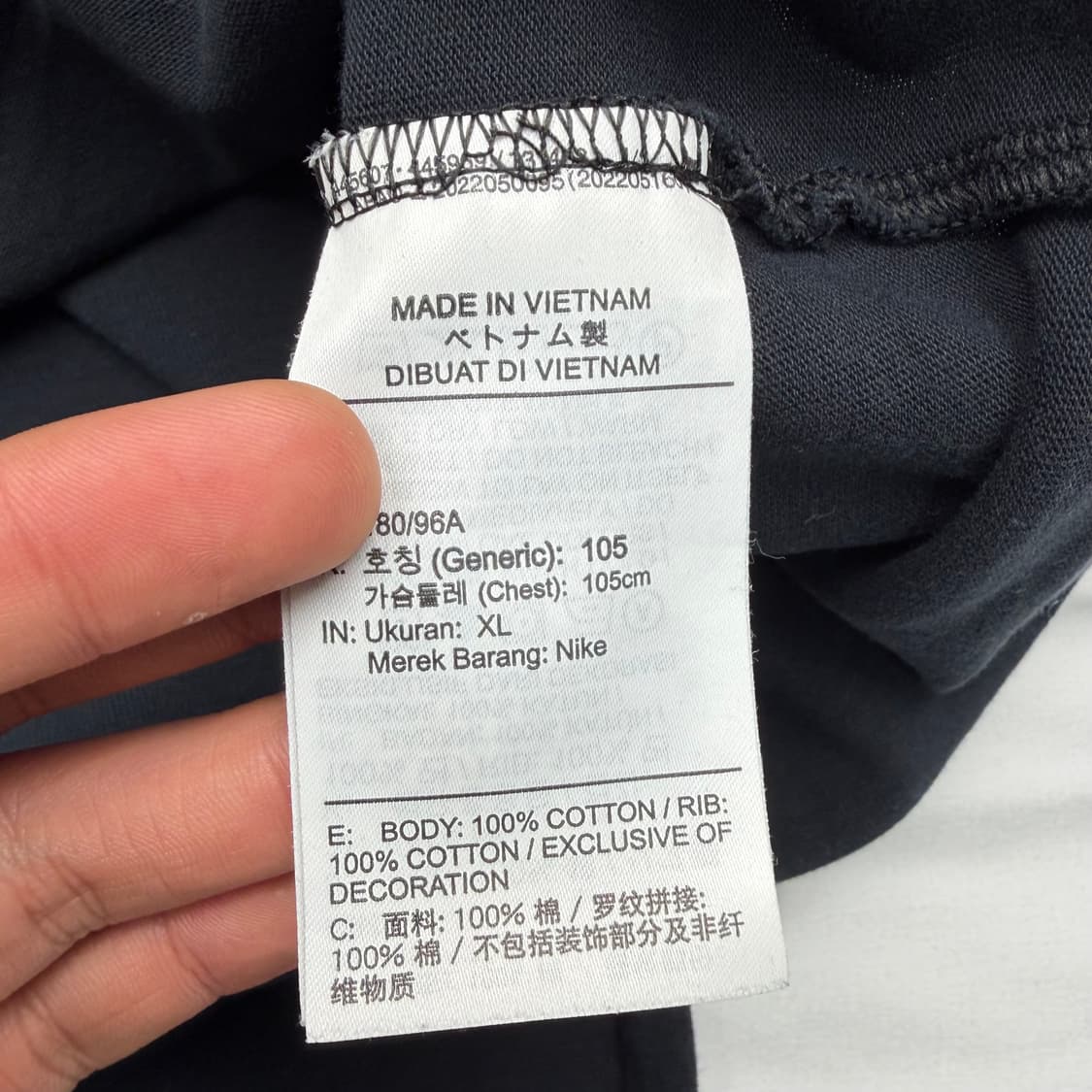 나이키 X 피스마이너스원 블랙 롱슬리브 XL 상품이미지8