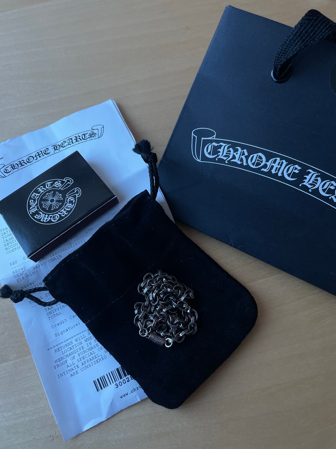 크롬하츠 페이퍼체인 18인치 새상품 상품이미지1