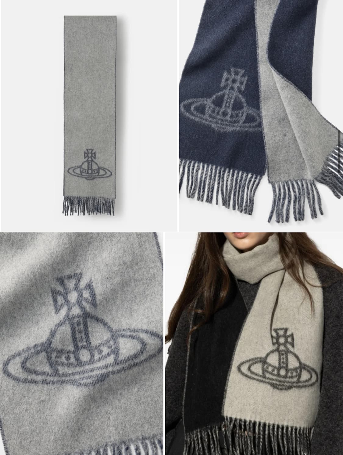 비비안웨스트우드 더블페이스 머플러 상품이미지1