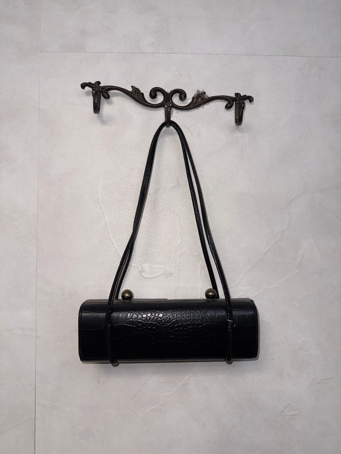 Black python double pocket mini 숄더백 상품이미지6