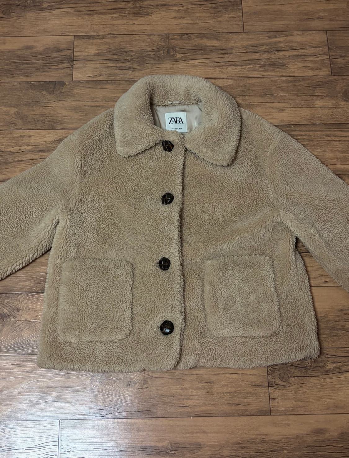 자라 플리스 자켓 베이지 컬러 상품이미지1