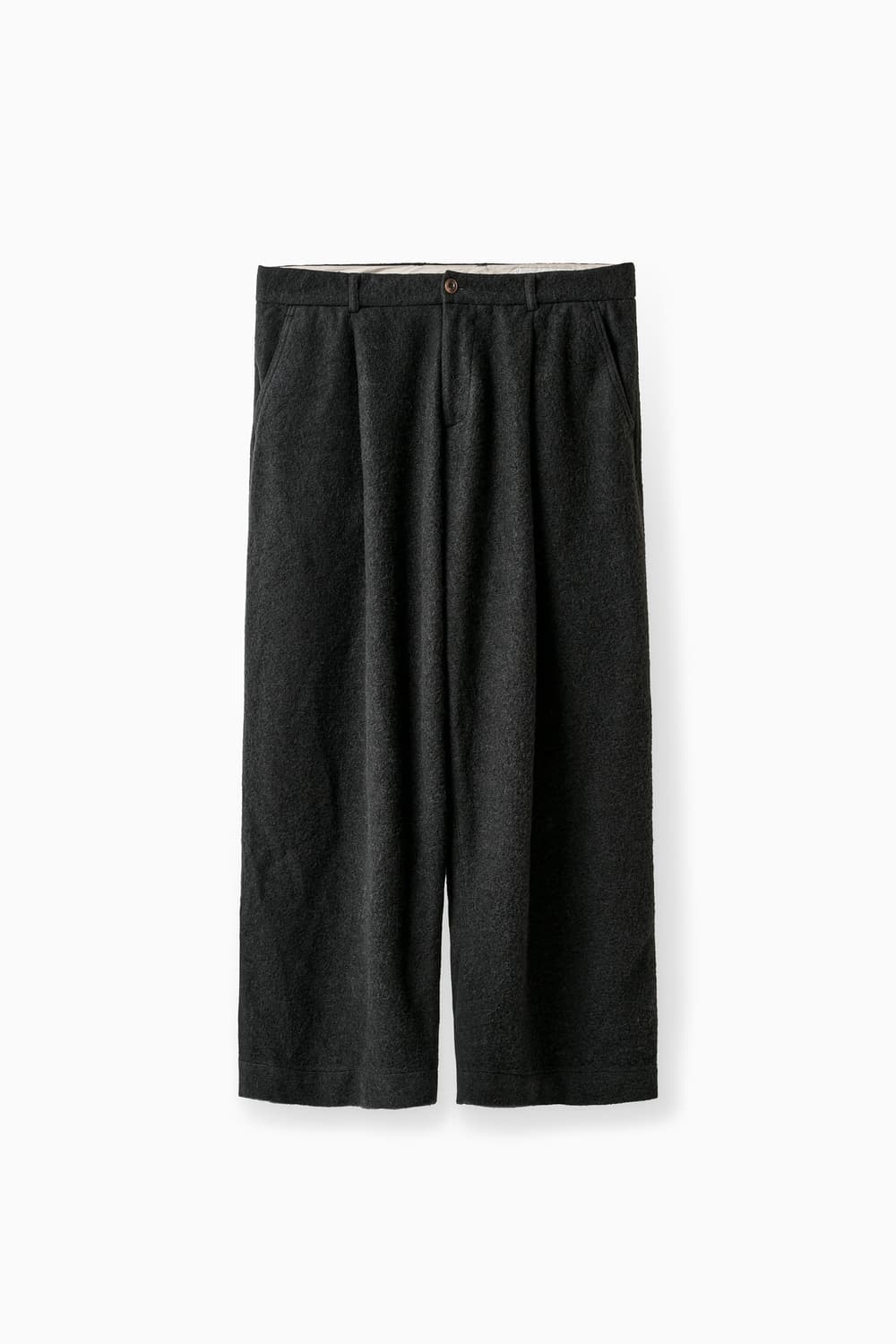 이얼즈어고 959 헤어리 원 턱 와이드 팬츠 2 m 사이즈 상품이미지4