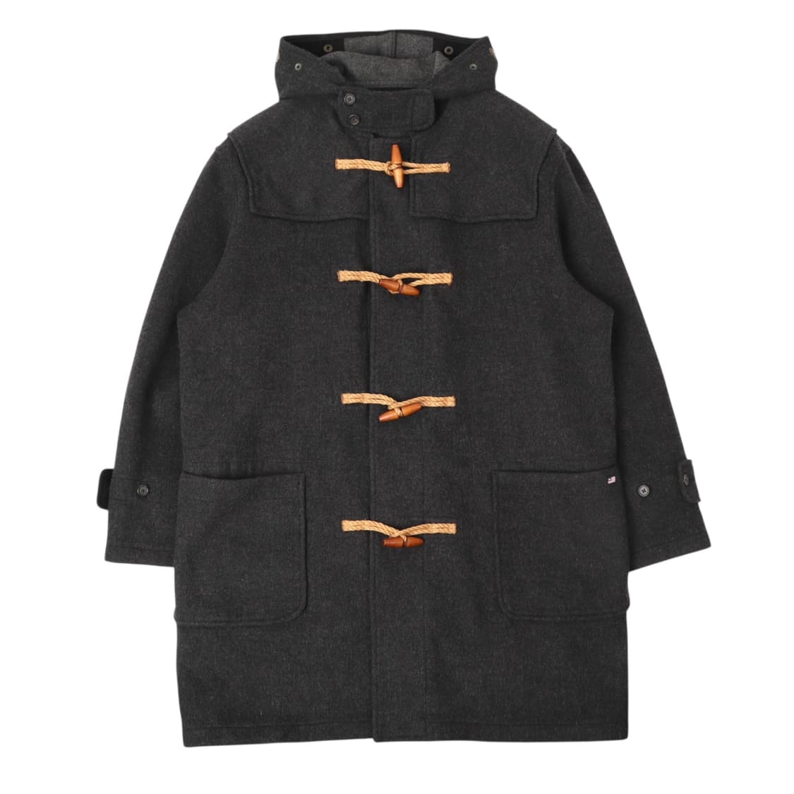 폴로진스 챠콜 울 후디 더플코트 상품이미지1