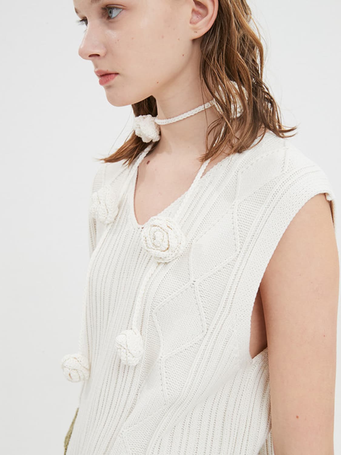 문선 Crochet Rose Necklace 상품이미지3