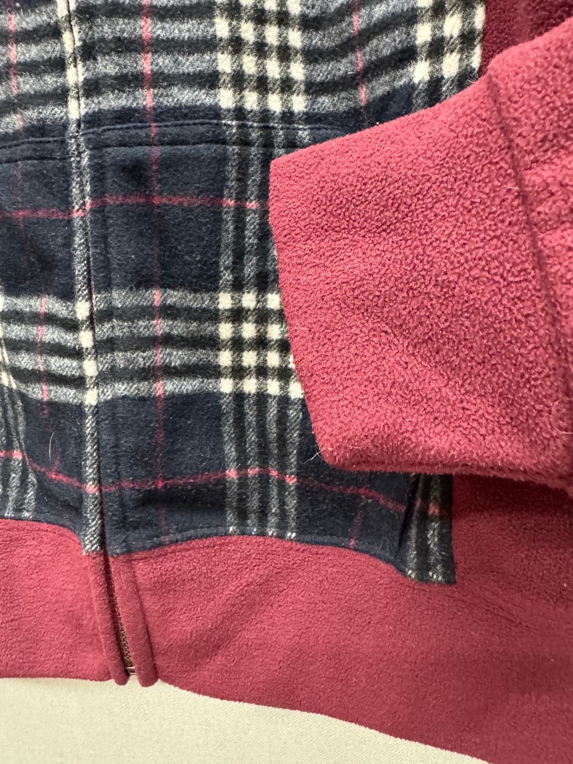 올드스쿨 버버리 노바체크 후리스 후드집업 XL(L) 상품이미지3