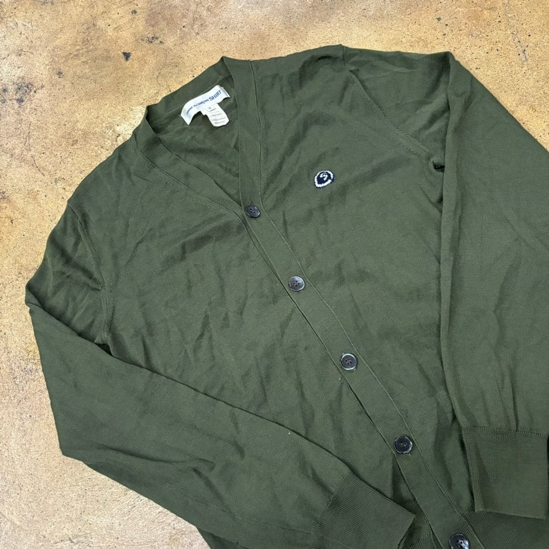 꼼데가르송 셔츠 카키 니트 가디건  상품이미지1