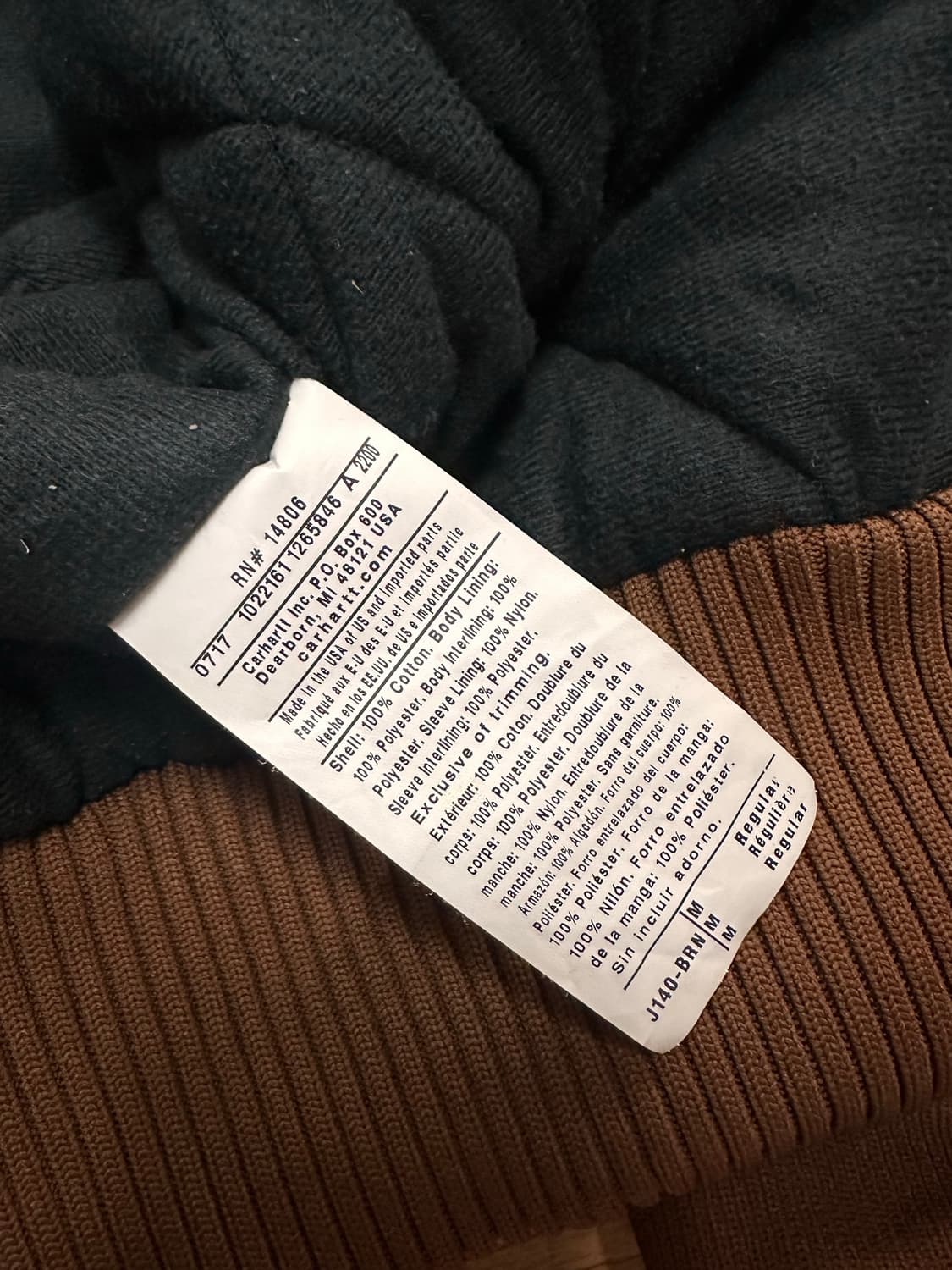 (M)칼하트 USA 액티브 자켓 J140 브라운  상품이미지6