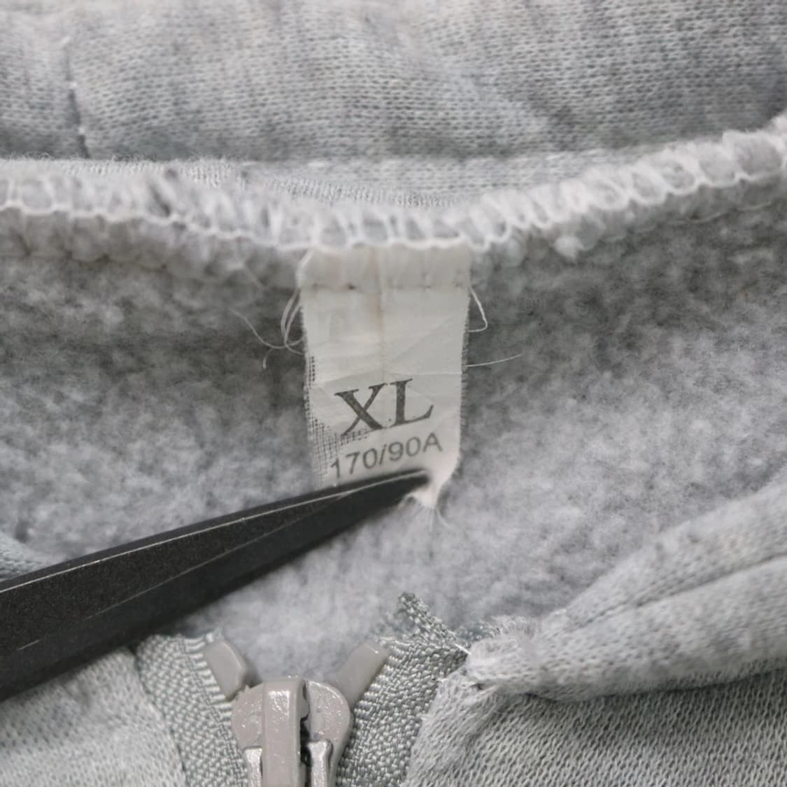 그레이 기모 후드 집업 61397 상품이미지6