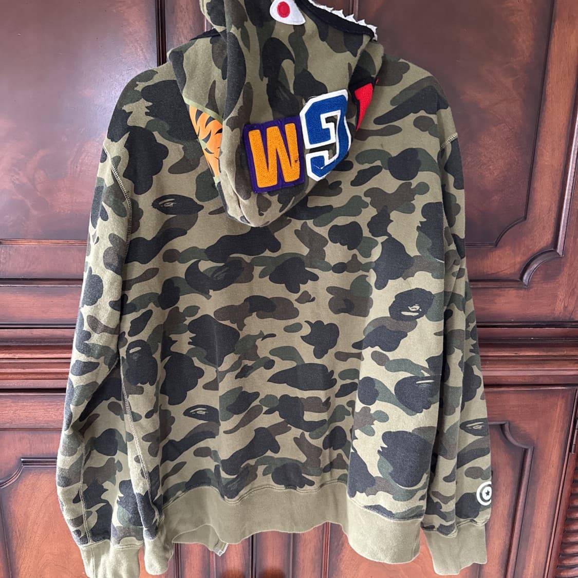 베이프 1st 카모 샤크 후드집업 녹계 2XL 상품이미지5
