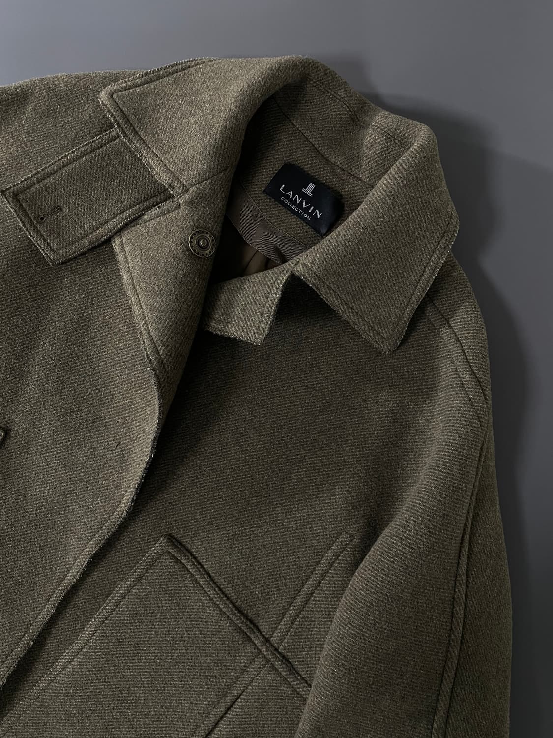 [M] 랑방 컬렉션 헤링본 오버핏 코트 상품이미지3