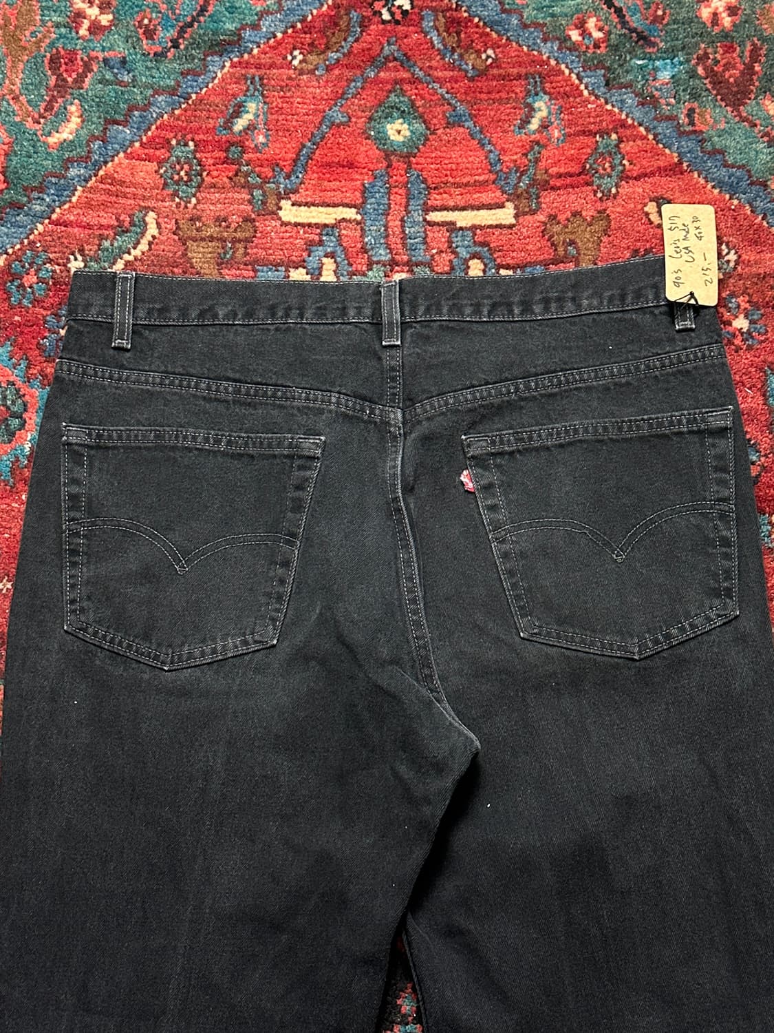 90's USA Made 리바이스 517 블랙 부츠컷 플레어진 상품이미지6