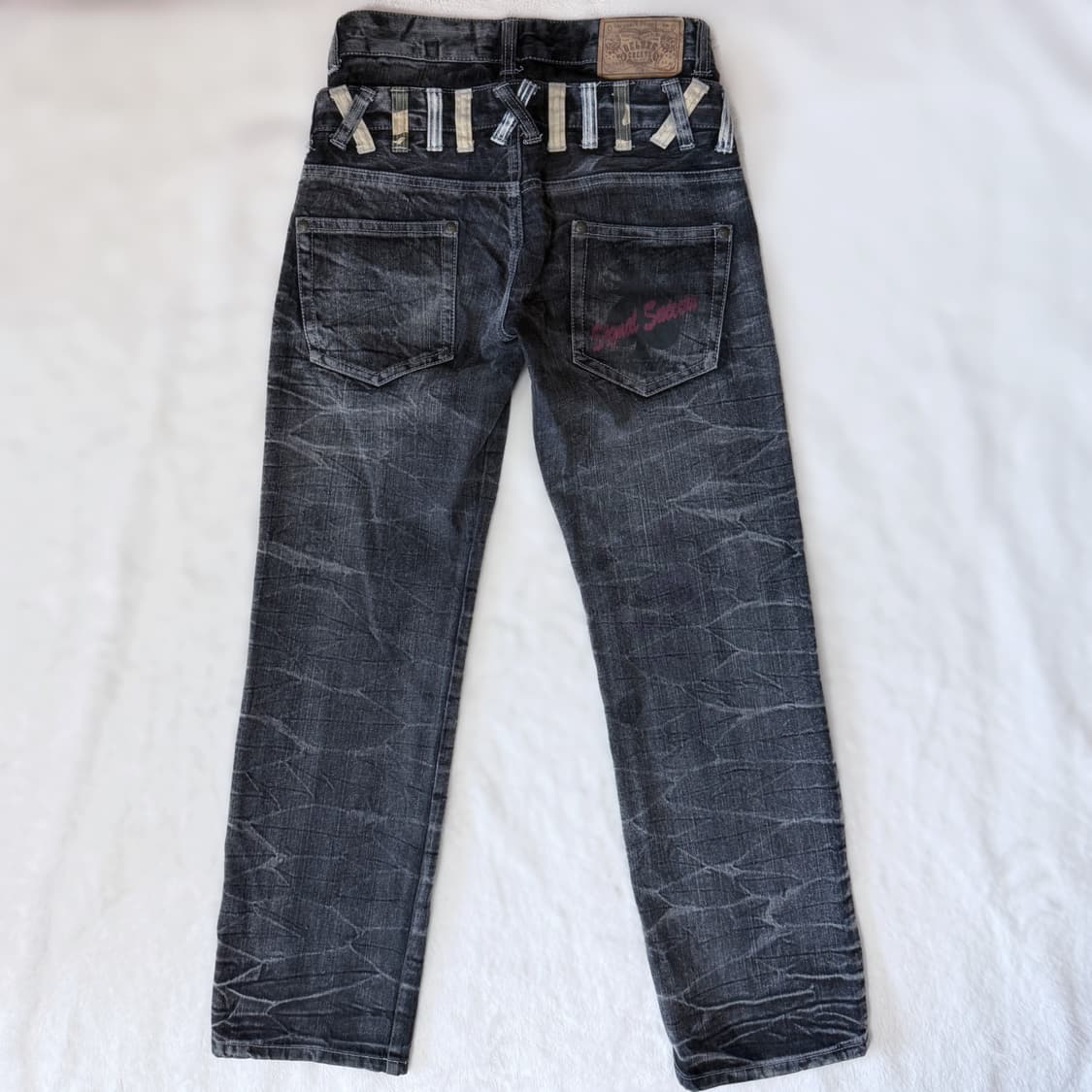 Creation 펑크 고스 고딕 하드 워시드 데님 팬츠 상품이미지4