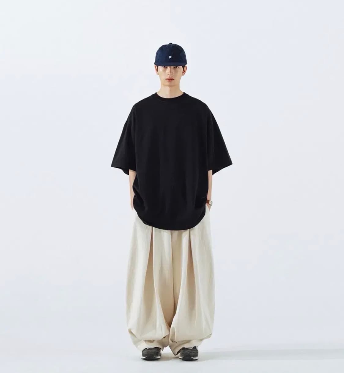 앵글런 언밸런스  롱턱 벌룬팬츠 상품이미지1