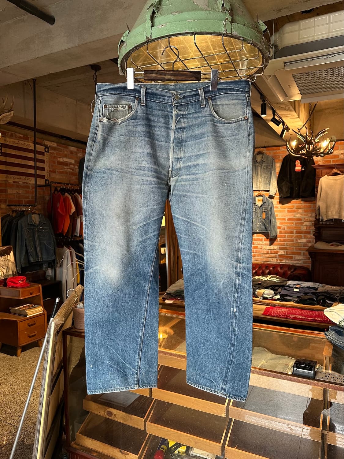 80s USA 빈티지 리바이스 501 셀비지 데님 팬츠 상품이미지1