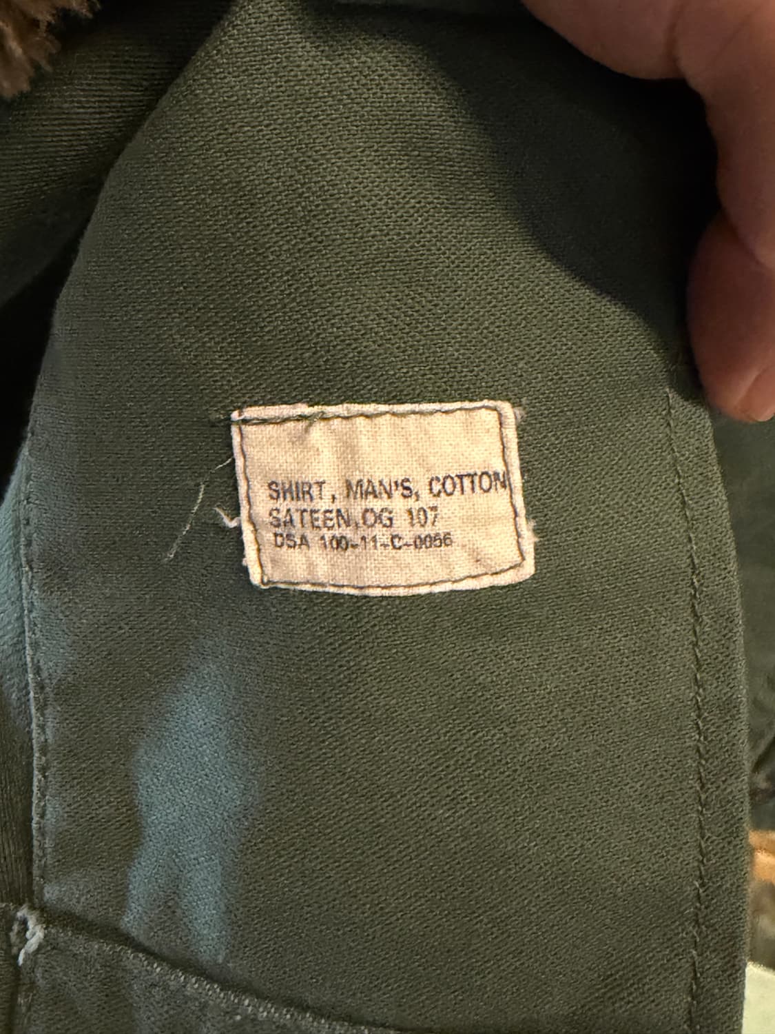 Military US ARMY Sateen OG-107 유틸리티 셔츠 상품이미지5