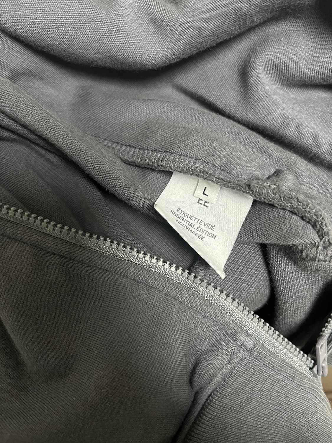 EE 커브드 후드집업 차콜 L 상품이미지6