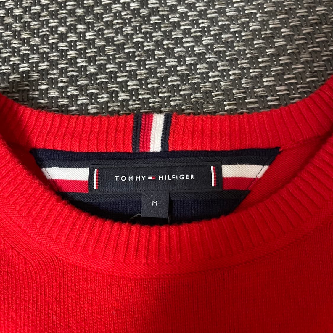 타미힐피거 레드 긴팔 니트 M 상품이미지4