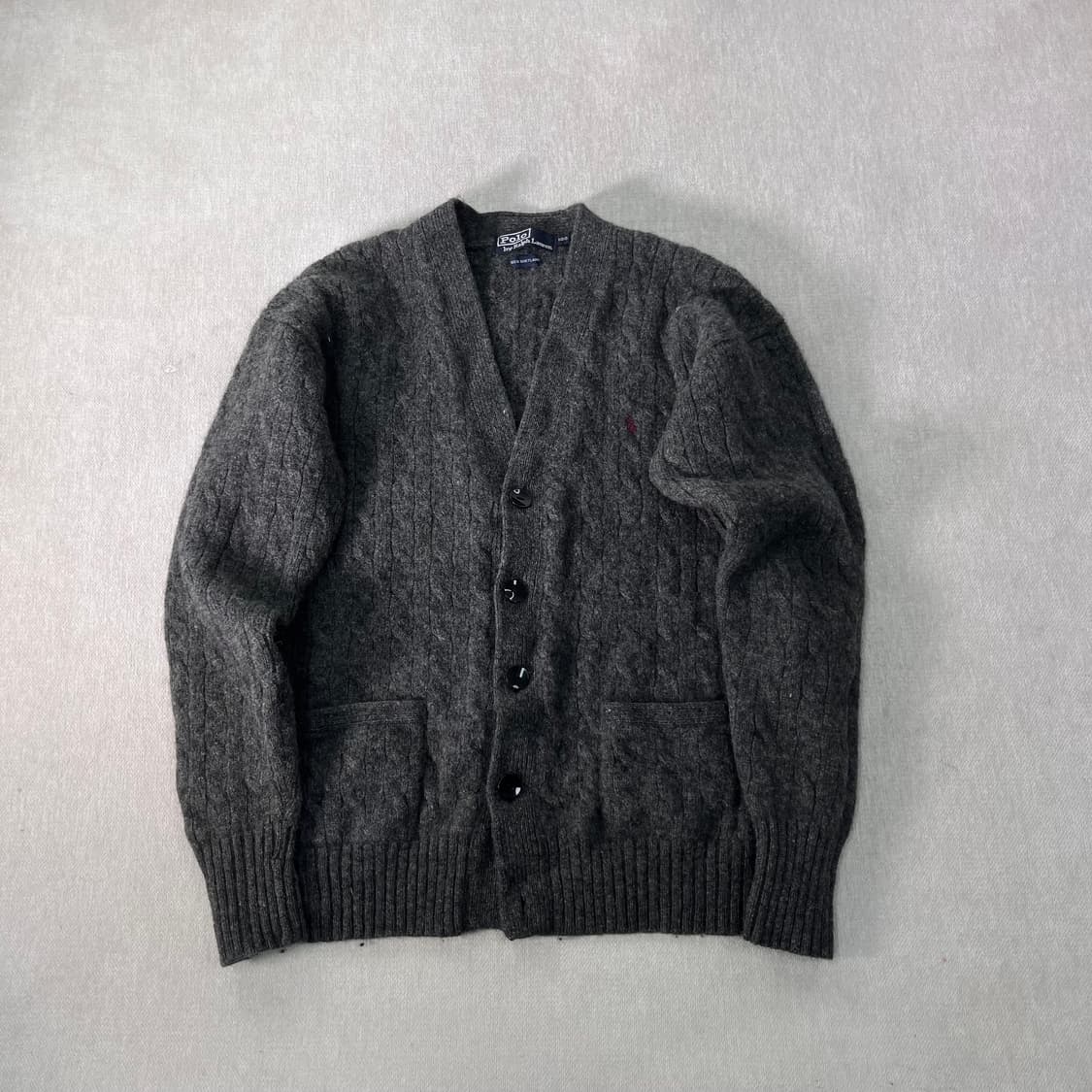 100 폴로랄프로렌 90s 램스울 그레이 가디건 상품이미지1