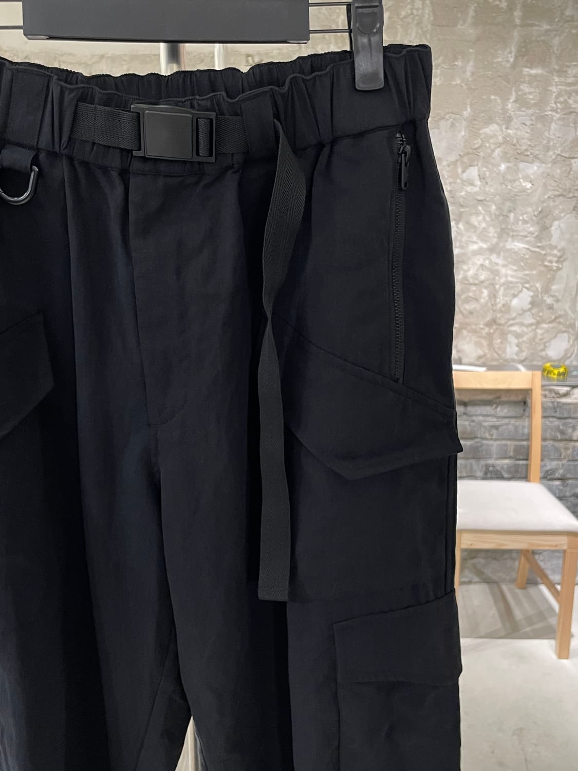 와이 쓰리 블랙 버클 코튼 카코 팬츠 상품이미지3