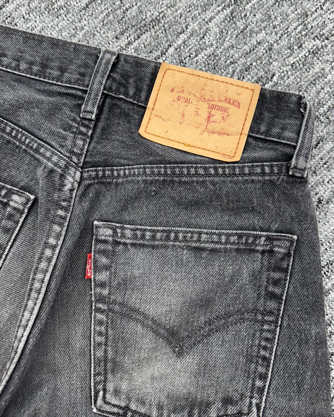 (허단35)90'S 리바이스 505 흑청반바지-M959 상품이미지5